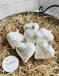 Ornament opál - srdce Ornament opál - srdce