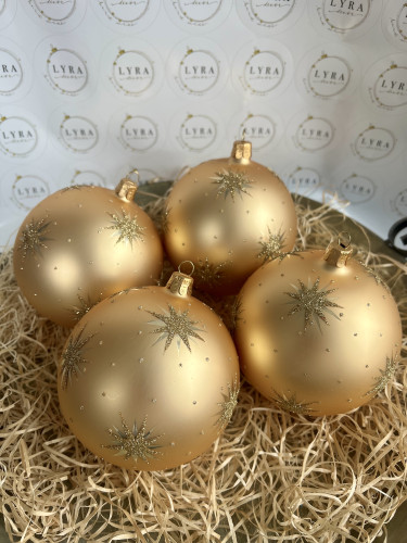 Hvězdičky zlaté 10 cm