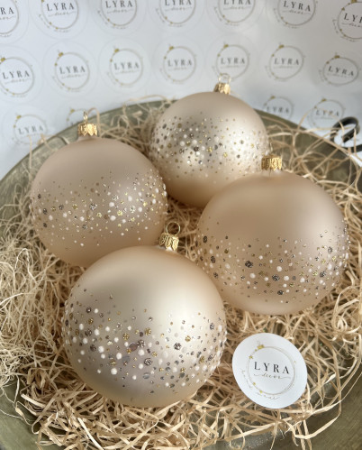 Tečky šampaň 10 cm