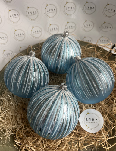 Vánoční paprsky - světle modrá 10cm Vánoční paprsky - světle modrá 10cm