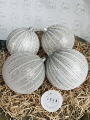 Vánoční paprsky - perleťově stříbrná 10cm Vánoční paprsky - perleťově stříbrná 10cm