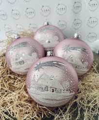 Chaloupka růžová 10cm