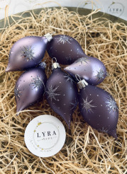 Hvězdičky fialová - olivy 6ks