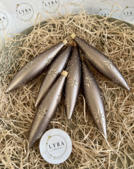 Hvězdičky hnědé - rakety 6ks