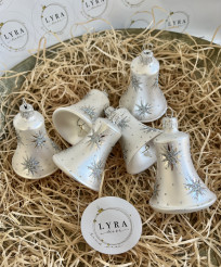 Hvězdičky hologram - zvonky 6ks