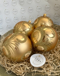 Ornament zlatý 10 cm