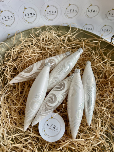 Ornament opál - rakety 6ks