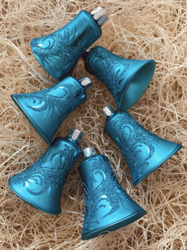 Ornament tyrkys - zvonky 6ks